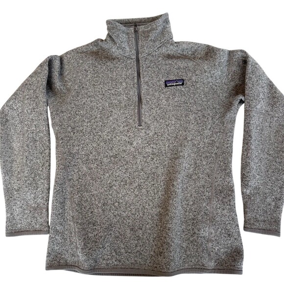Patagonia Better Sweater 1/4 Zip Fleece Pullover Womens Gray Size M - Picture 3 of 10